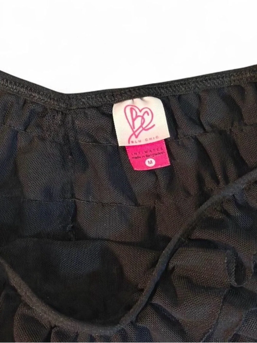 Blu Chic Intimates Black Ruffled Bloomer Like Panties Sz M NWOT - Picture 4 of 5
